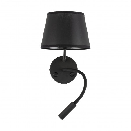 Kinkiet Maja czarny TK Lighting | Lampka do czytania + USB