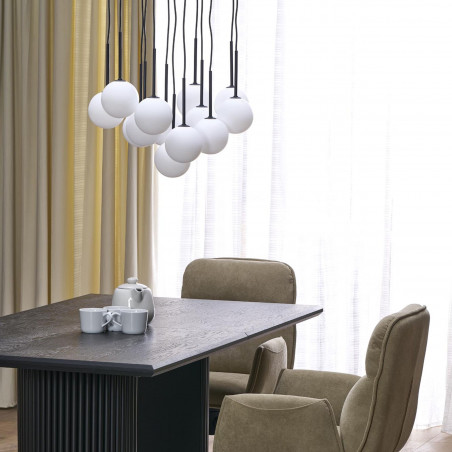 Lampa wisząca Martin | 13 kulek, biało-czarna | TK Lighting