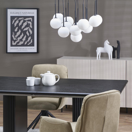 Lampa wisząca Martin | 13 kulek, biało-czarna | TK Lighting