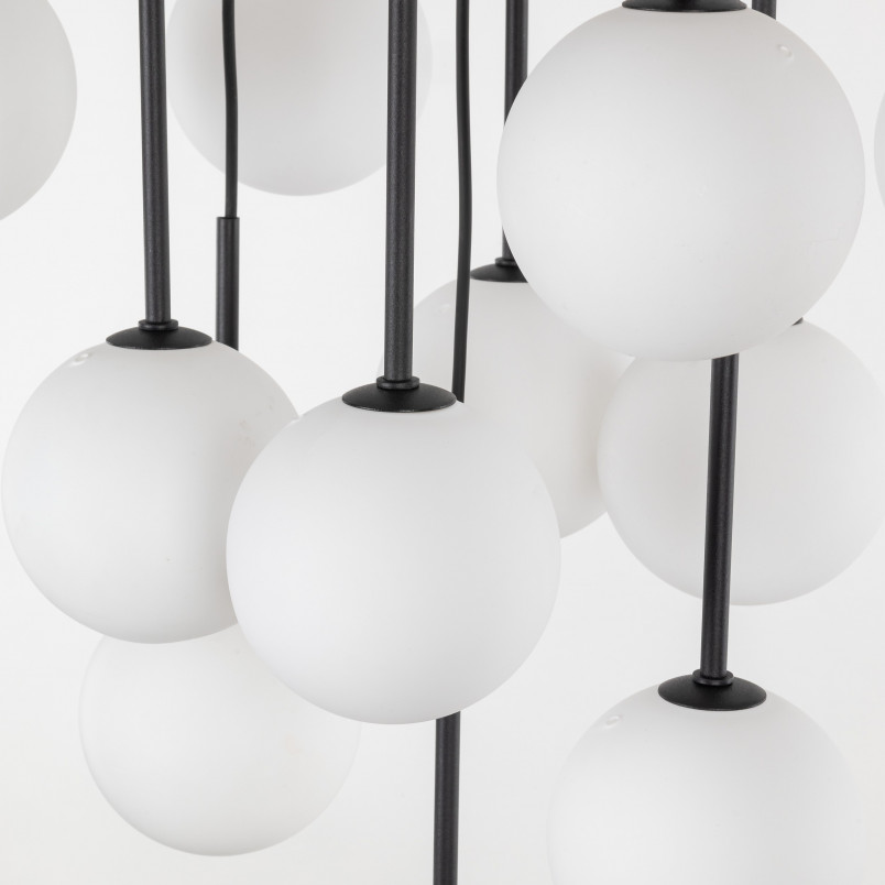 Lampa wisząca Martin | 13 kulek, biało-czarna | TK Lighting