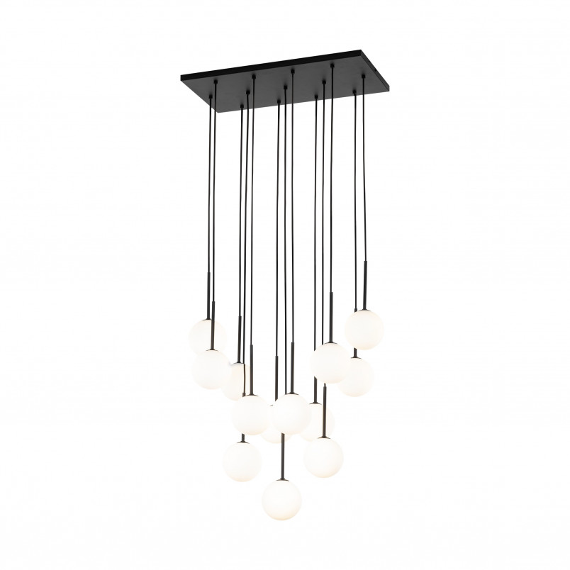 Lampa wisząca Martin | 13 kulek, biało-czarna | TK Lighting