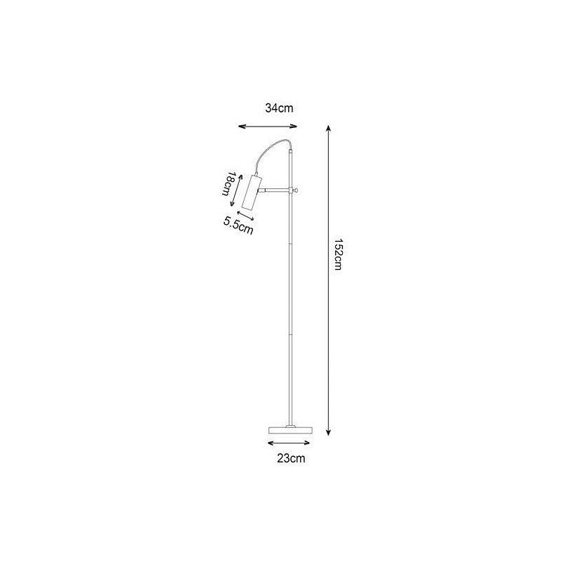 Lampa podłogowa czarna Tenso | ZumaLine - Minimalistyczny design