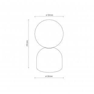 Lampa stołowa szklana kula Miki - TK Lighting | Cena 175 zł