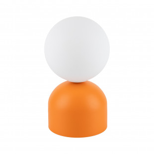 Lampa stołowa Miki - szklana kula biało-pomarańczowa | TK Lighting