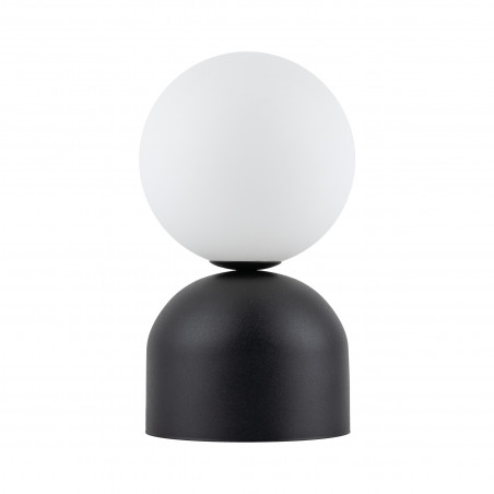 Lampa stołowa Miki - szklana kula biała/czarna | TK Lighting