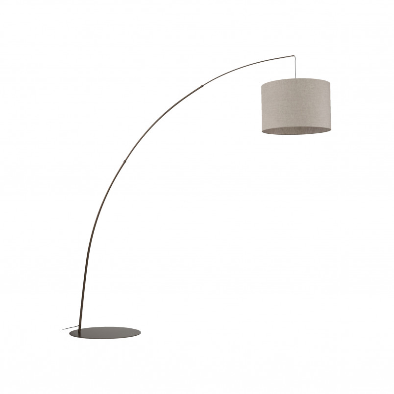 Lampa podłogowa łukowa Moby | TK Lighting - Brązowa