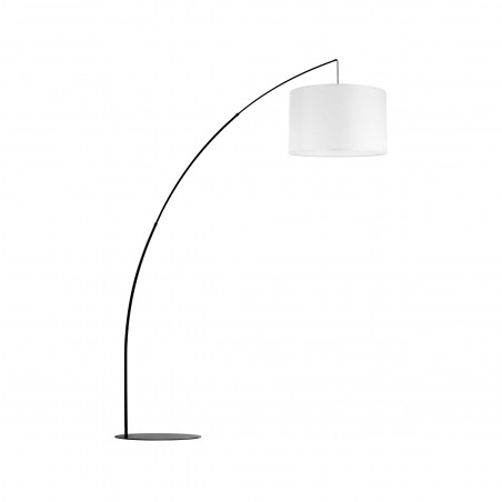 Lampa podłogowa łukowa Moby | Biało-czarna TK Lighting