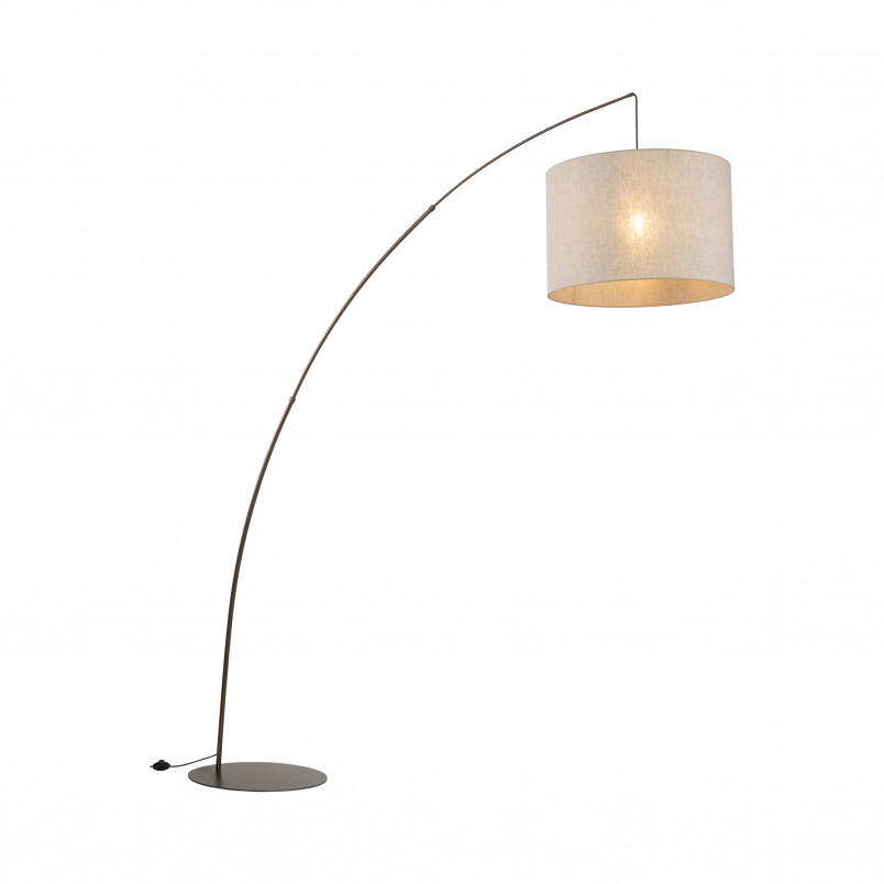 Lampa podłogowa łukowa Moby | TK Lighting - Brązowa