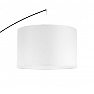 Lampa podłogowa łukowa z abażurem Moby biało-czarna TK Lighting
