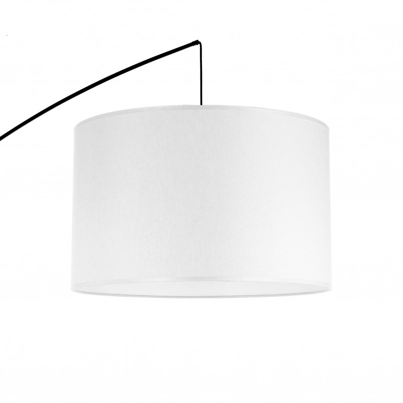 Lampa podłogowa łukowa Moby | Biało-czarna TK Lighting