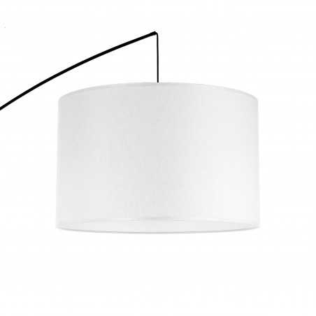 Lampa podłogowa łukowa Moby | Biało-czarna TK Lighting