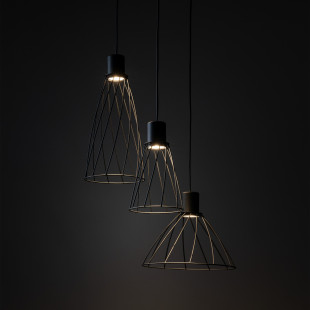 Lampa Wisząca Modesto | 3 Punkty, Czarna Metalowa - TK Lighting