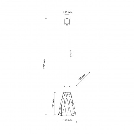 Lampa Wisząca Modesto Czarna | TK Lighting - Loftowa