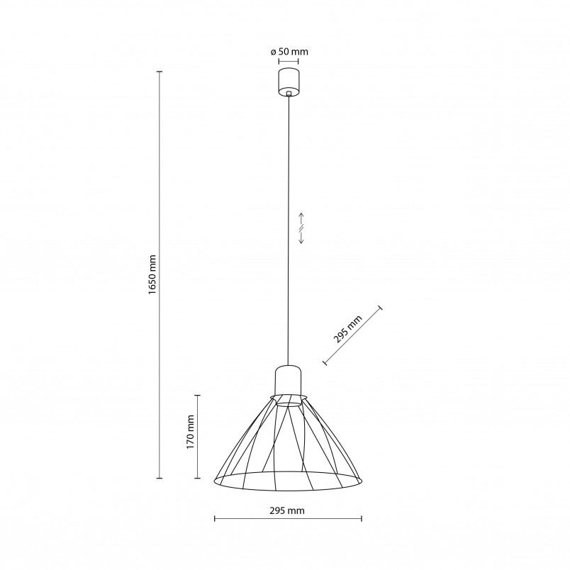 Lampa wisząca Modesto czarna TK Lighting | Loftowa, metalowa
