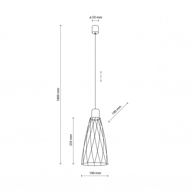 Lampa wisząca Modesto czarna TK Lighting | Loftowa