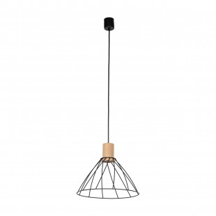 Lampa wisząca Modesto Wood | TK Lighting - Loftowa lampa czarna