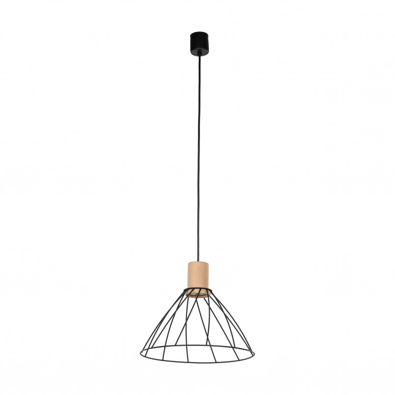 Lampa wisząca Modesto Wood | TK Lighting - Loftowa lampa czarna