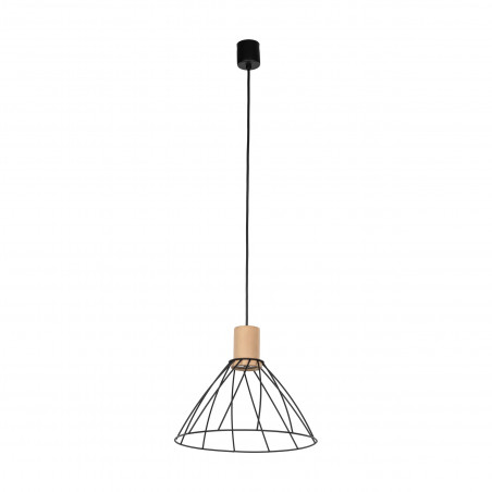 Lampa wisząca Modesto Wood | TK Lighting - Loftowa lampa czarna