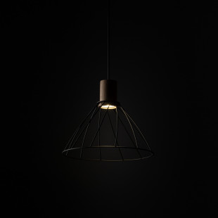 Lampa wisząca Modesto Wood | TK Lighting - Loftowa lampa czarna