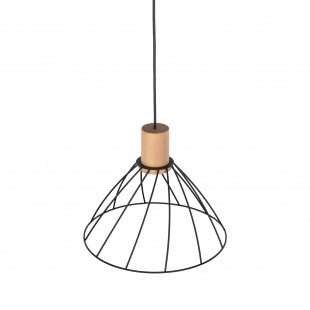 Lampa wisząca Modesto Wood | TK Lighting - Loftowa lampa czarna