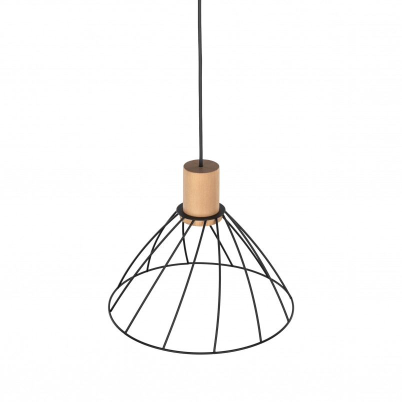 Lampa wisząca Modesto Wood | TK Lighting - Loftowa lampa czarna