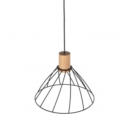 Lampa wisząca Modesto Wood | TK Lighting - Loftowa lampa czarna