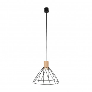 Lampa wisząca Modesto Wood | TK Lighting - Loftowa lampa czarna