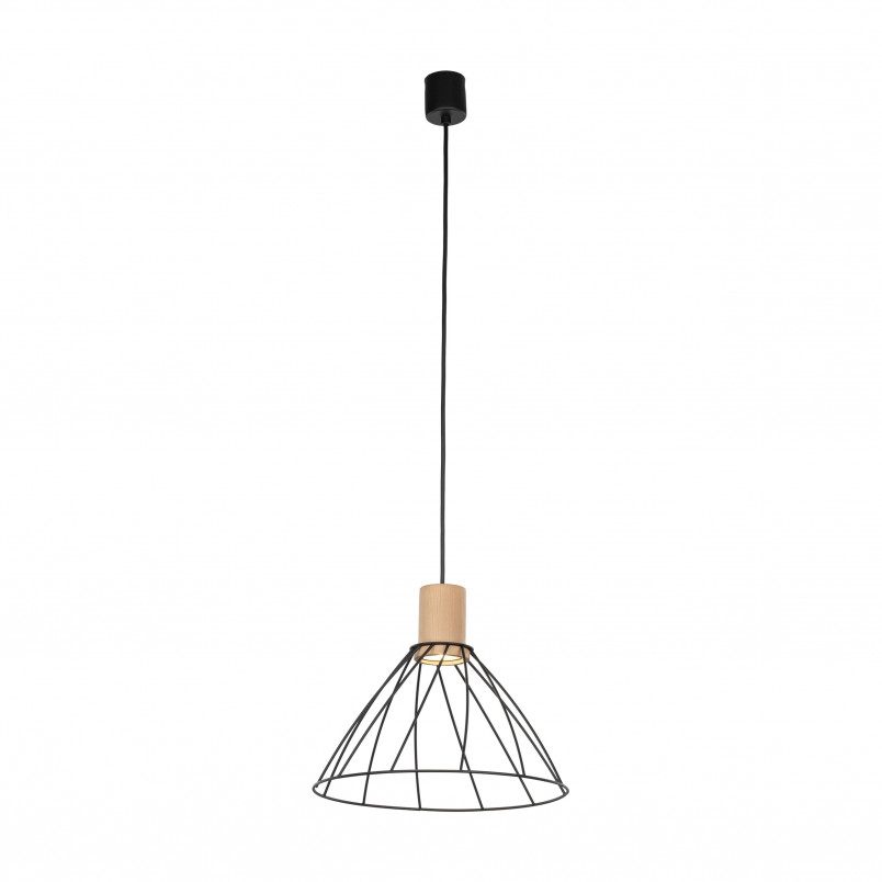 Lampa wisząca Modesto Wood | TK Lighting - Loftowa lampa czarna