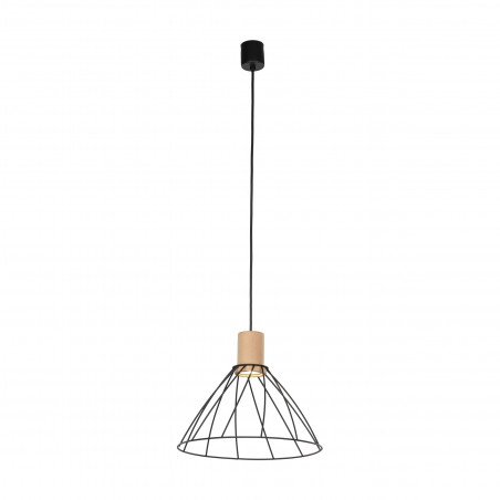 Lampa wisząca Modesto Wood | TK Lighting - Loftowa lampa czarna