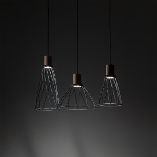 Lampa Wisząca Modesto Wood - 3 punkty, Loft, TK Lighting