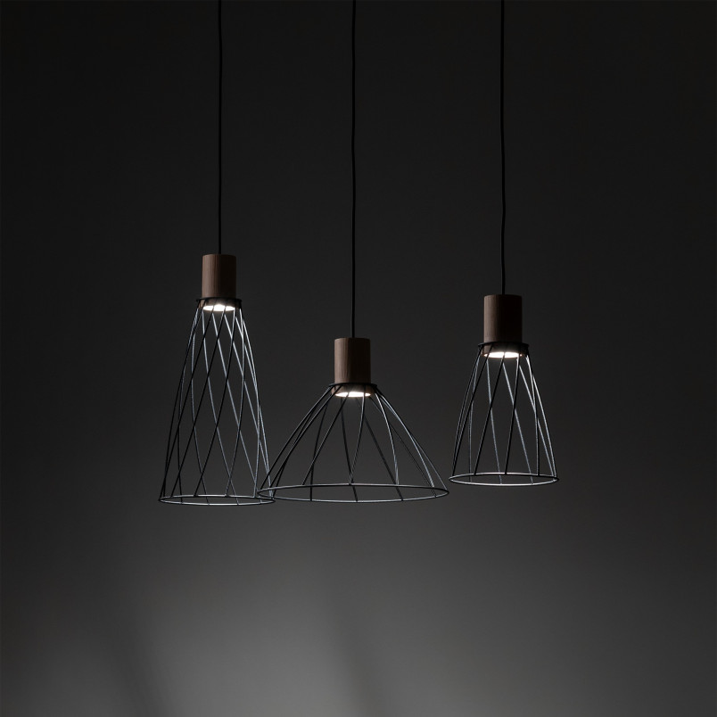 Lampa Wisząca Modesto Wood - 3 punkty, Loft, TK Lighting