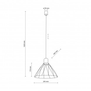 Lampa wisząca Modesto Wood | TK Lighting - Loftowa lampa czarna