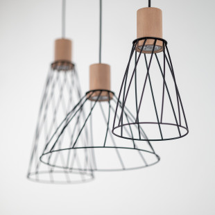 Lampa Wisząca Modesto Wood - 3 punkty, Loft, TK Lighting