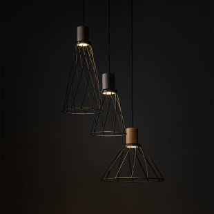 Lampa Wisząca Modesto Wood - 3 punkty, Loft, TK Lighting