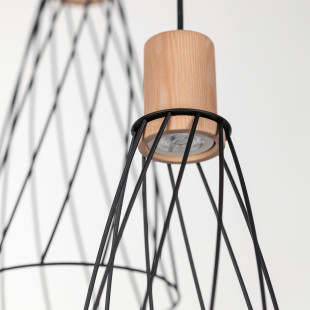 Lampa Wisząca Modesto Wood - 3 punkty, Loft, TK Lighting