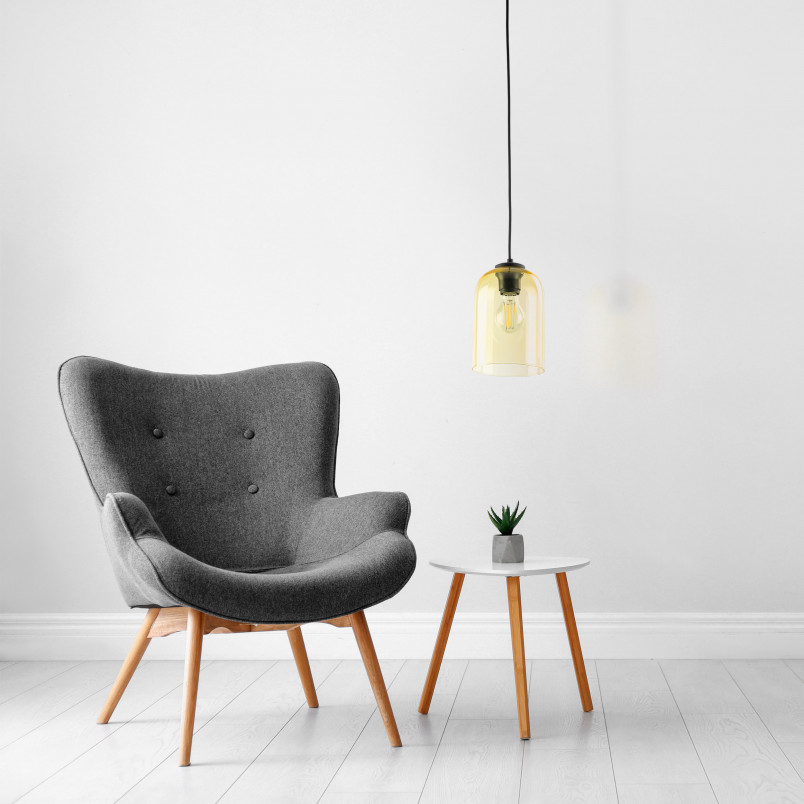 Lampa wisząca szklana Molly | Żółta, E27 | TK Lighting