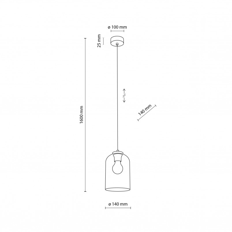 Lampa wisząca Molly fioletowa | TK Lighting - 138 PLN
