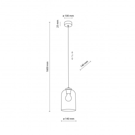 Lampa wisząca Molly fioletowa | TK Lighting - 138 PLN