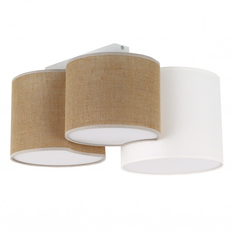 Plafon Boho Mona | Juta/Biały | TK Lighting - Oświetlenie