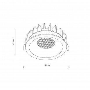 Lampa Nexus LED - czarna spot podtynkowa 12W | TK Lighting