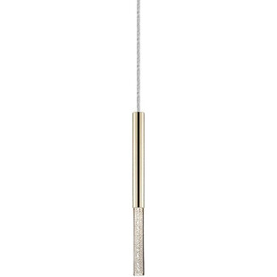 Lampa wisząca ZumaLine One: Złota tuba LED - Glamour