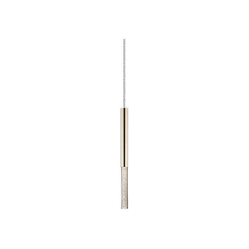 Lampa wisząca ZumaLine One: Złota tuba LED - Glamour