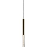 Lampa wisząca ZumaLine One: Złota tuba LED - Glamour