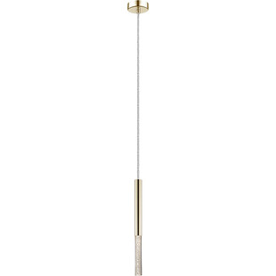 Lampa wisząca ZumaLine One: Złota tuba LED - Glamour