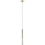 Lampa wisząca ZumaLine One: Złota tuba LED - Glamour
