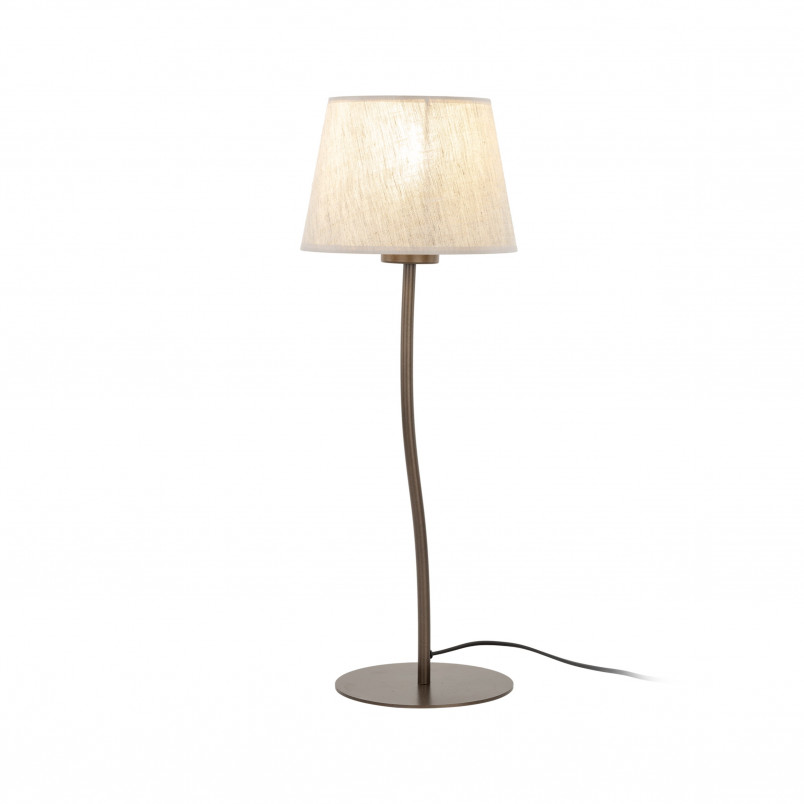 Lampa stołowa Nicola len/brąz TK Lighting - Oświetlenie z charakterem