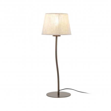 Lampa stołowa Nicola len/brąz TK Lighting - Oświetlenie z charakterem