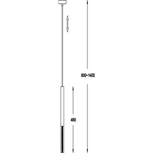 Lampa wisząca ZumaLine One: Złota tuba LED - Glamour