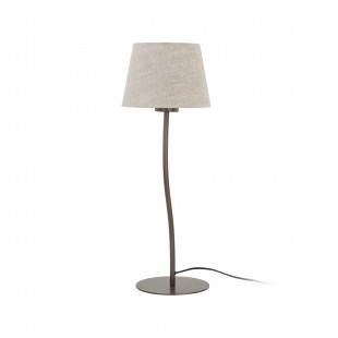 Lampa stołowa Nicola len/brąz TK Lighting - Oświetlenie z charakterem