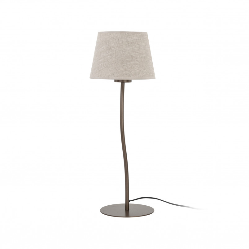 Lampa stołowa Nicola len/brąz TK Lighting - Oświetlenie z charakterem